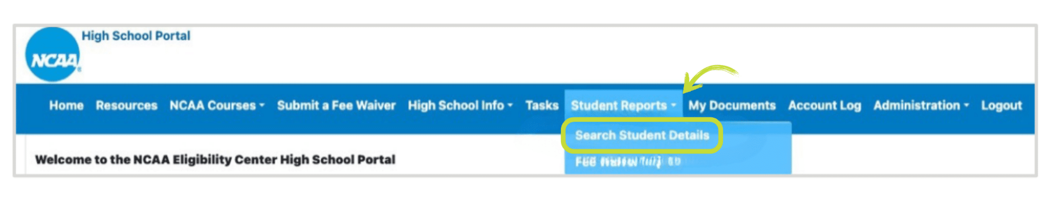 How To Upload Student Transcripts To The NCAA Eligibility Center   01 Access The NCAA Eligibility Center Screenshot 2048x383 