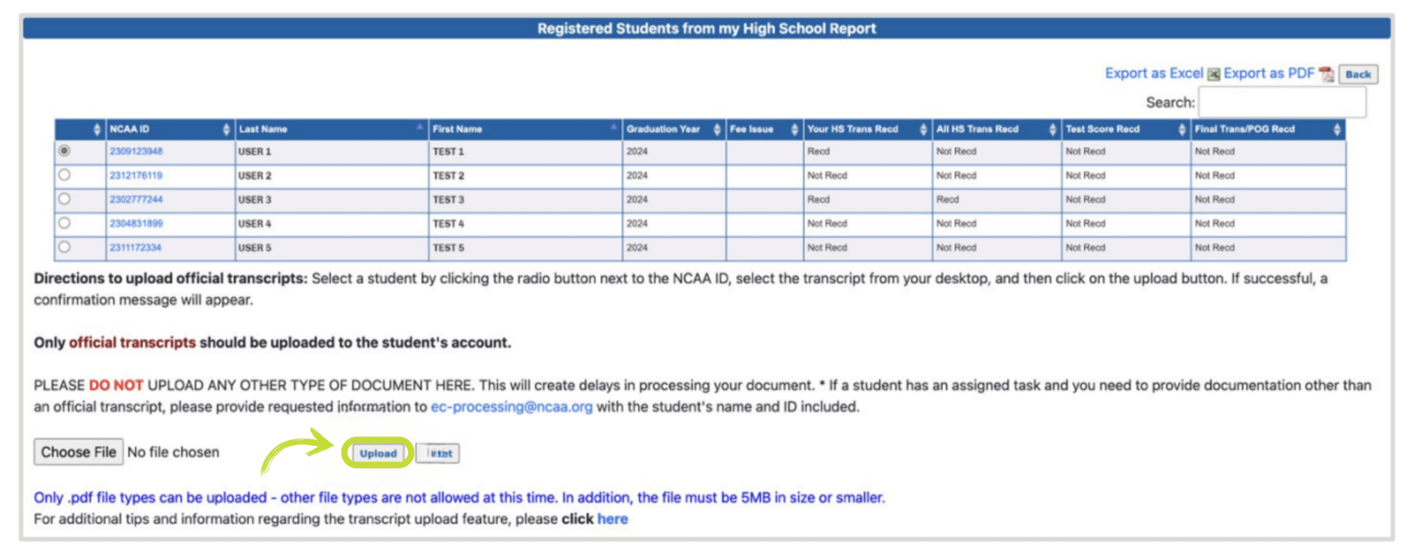 How To Upload Student Transcripts To The NCAA Eligibility Center   05 Attach The PDF Screenshot 2048x805 